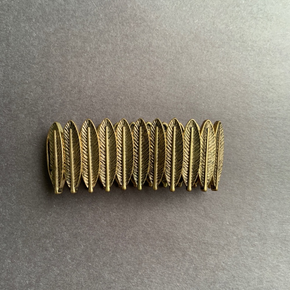Feather brushed metal necklace from Bloomingdale’s